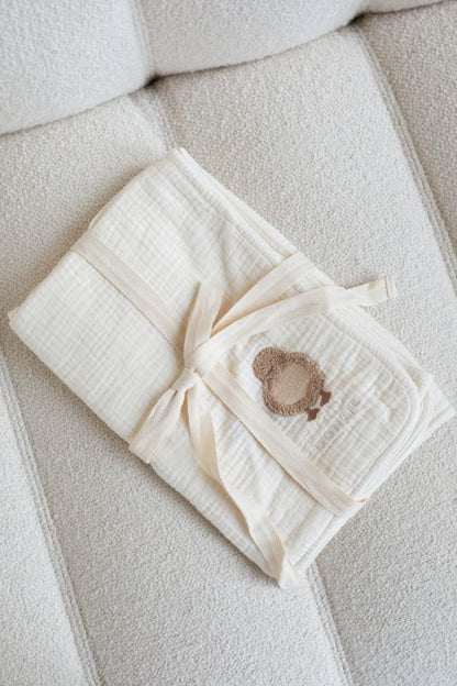 Ploekie Muslin Blanket XL | Duckling | Warm White