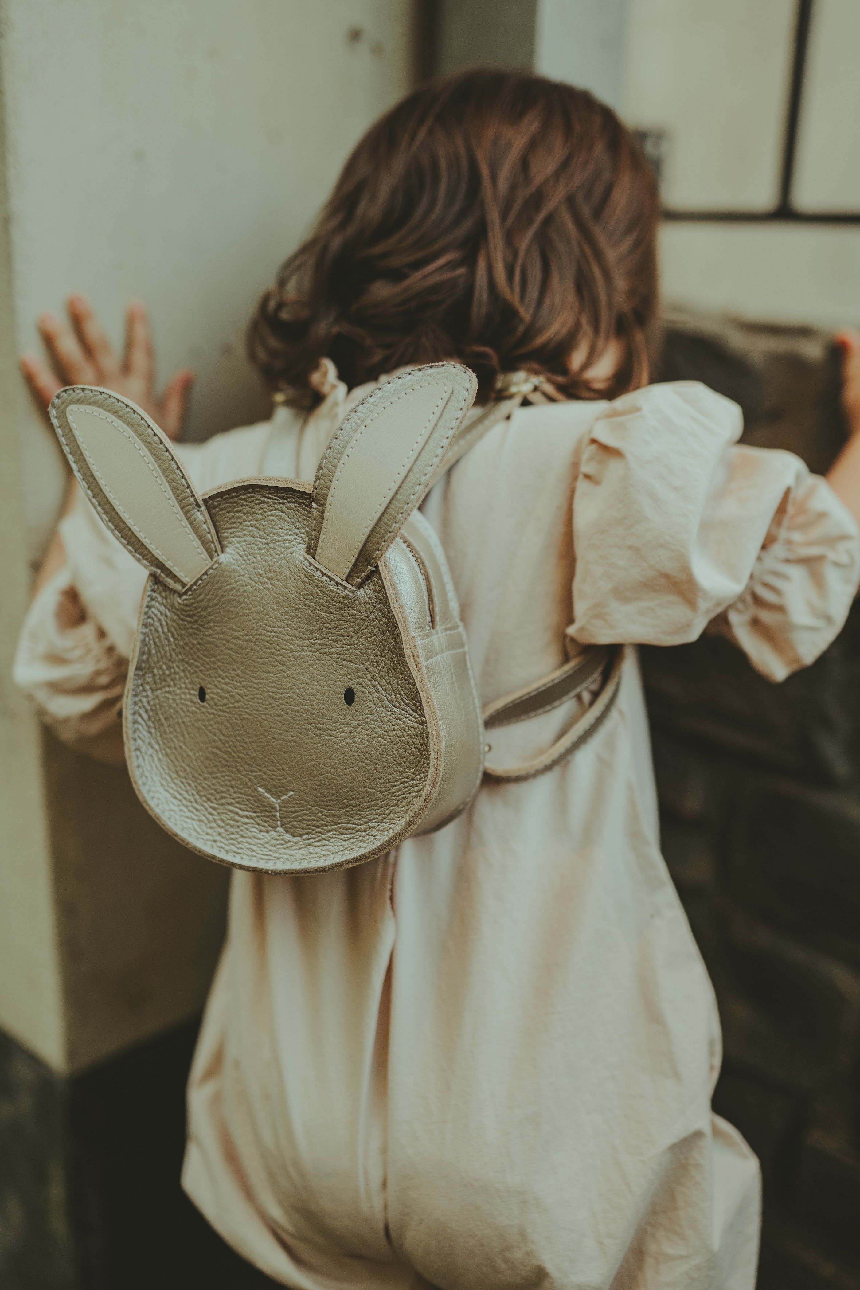 Buna Exclusive Backpack | Bunny | Champagne Metallic Leather – Donsje ...