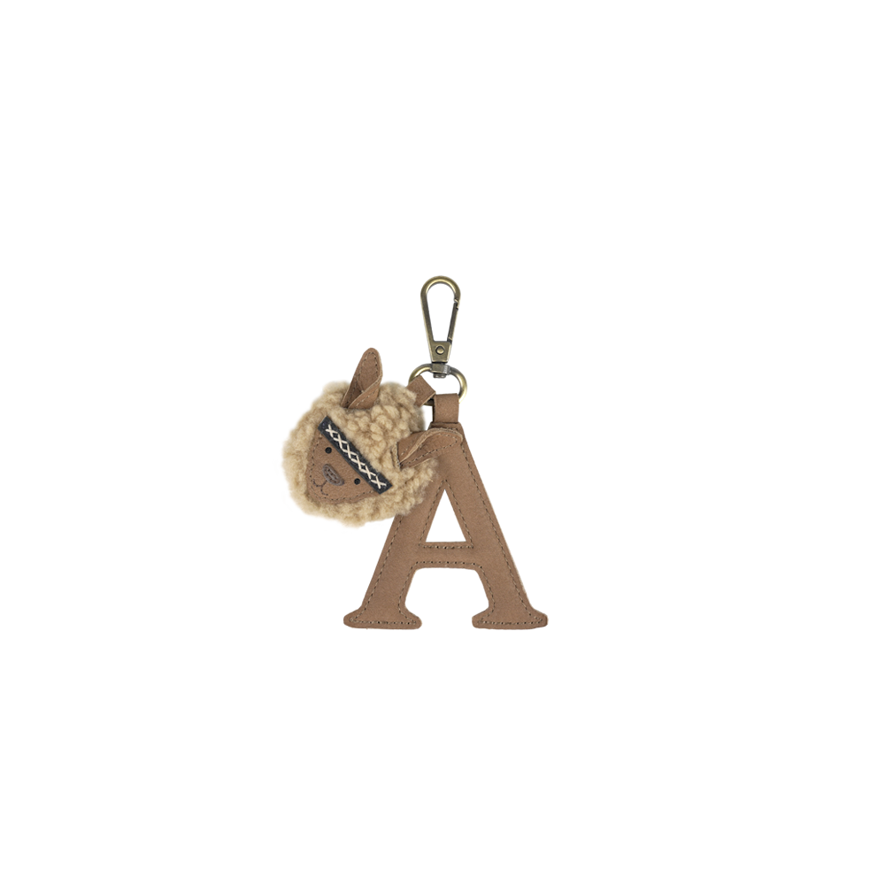Alphabet Keychain Large | A | Truffle Nubuck
