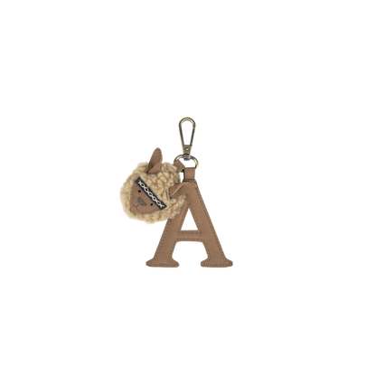 Alphabet Keychain Large | A | Truffle Nubuck
