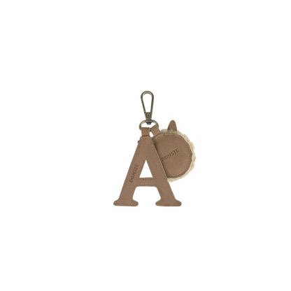 Alphabet Keychain Large | A | Truffle Nubuck