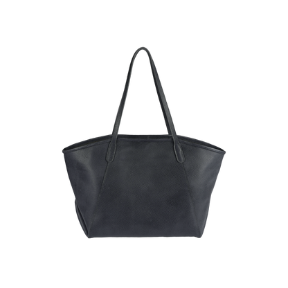 Adair Tote Bag | Alpaca | Petrol Grain Leather