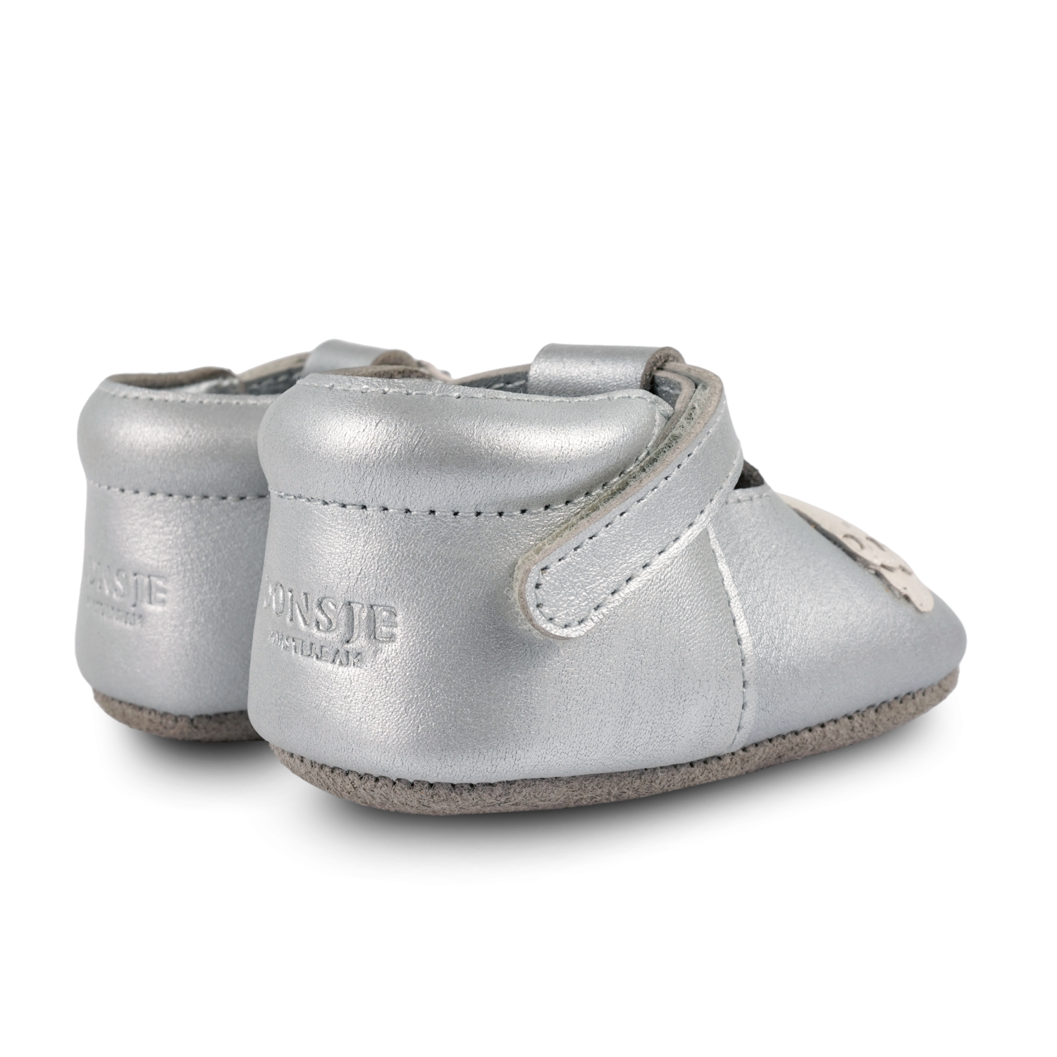 Shimmer Swan Shoes | Silver Grey Metallic Leather