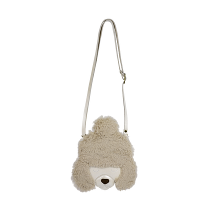 Britta Exclusive Purse | Poodle | Off White Metallic Leather