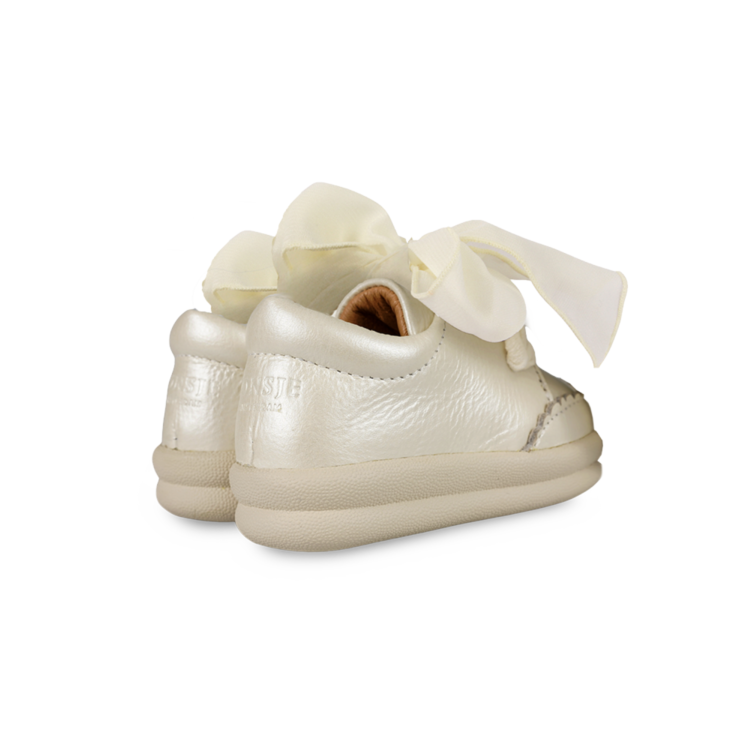 Brookli Sneakers | Off White Metallic Leather