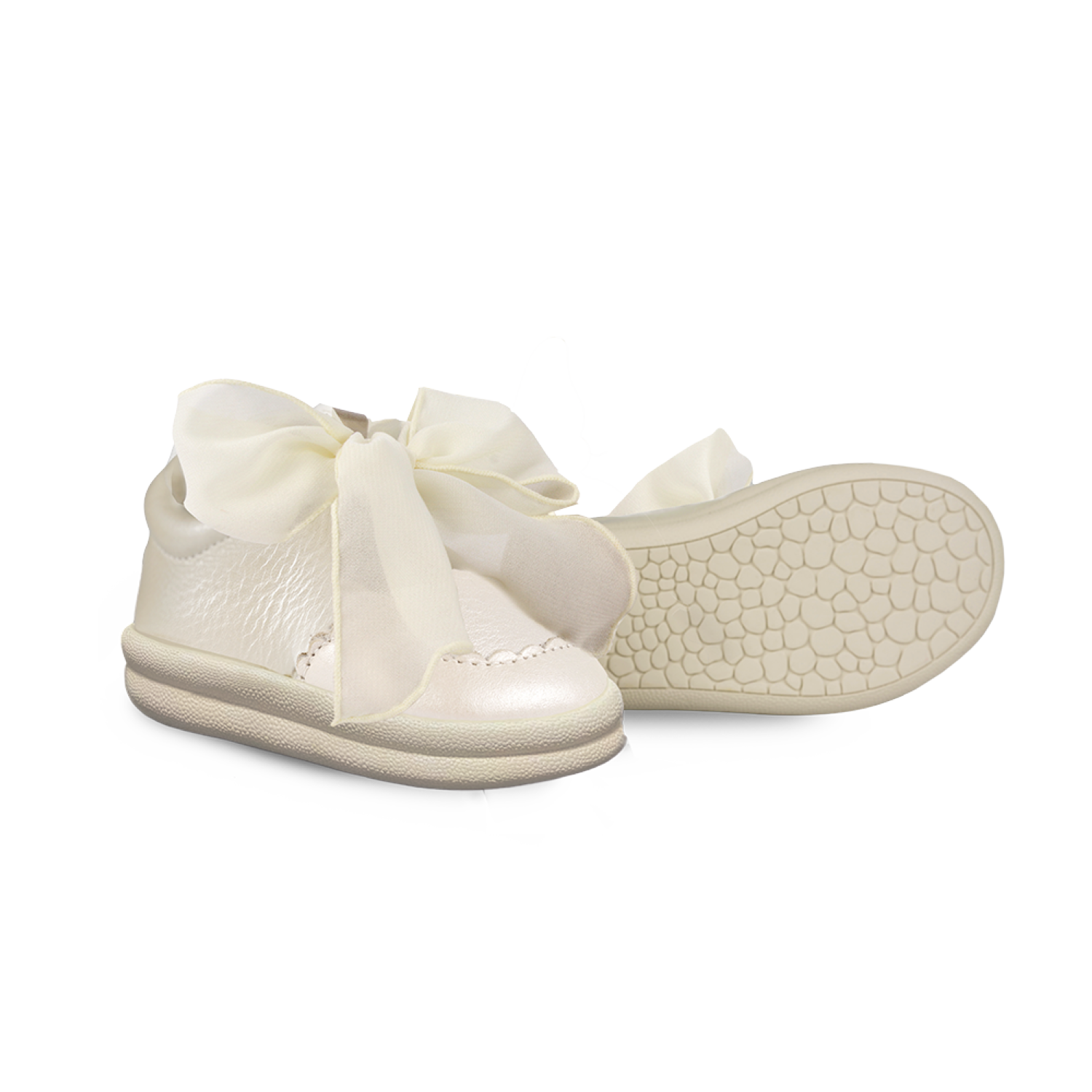 Brookli Sneakers | Off White Metallic Leather