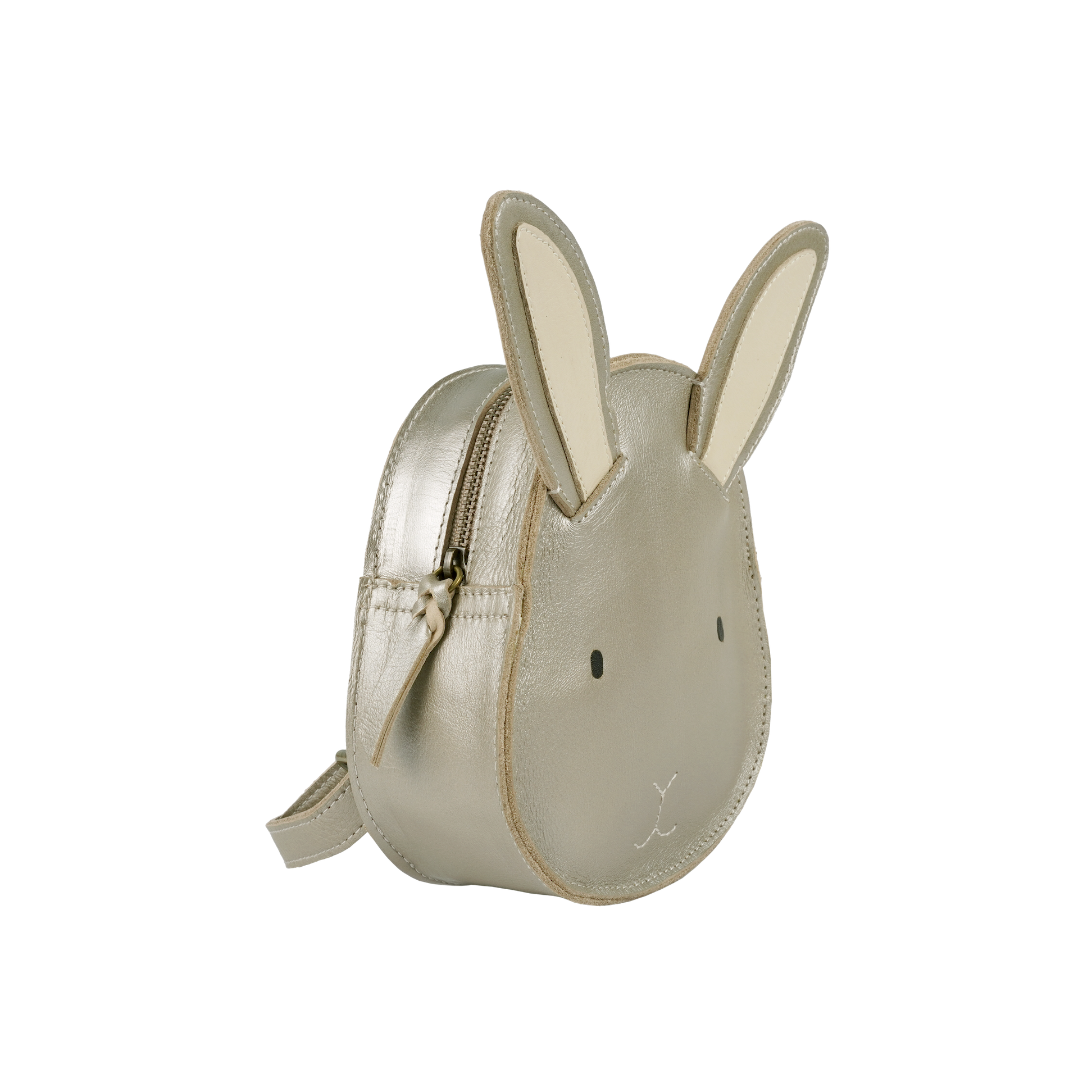Buna Exclusive Backpack | Bunny | Champagne Metallic Leather – Donsje ...
