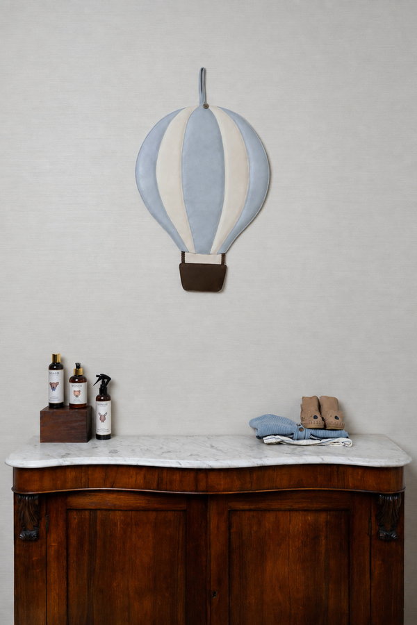 Gomi Ornament Medium | Air Balloon | Light Grey Metallic Nubuck