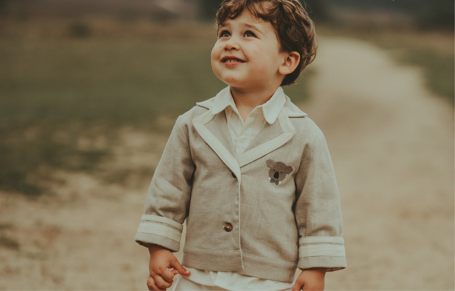 Donsje Amsterdam Baby Unisex Vest In Light Beige