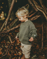 Donsje Amsterdam Bear Baby Boys Sweater In Light Beige