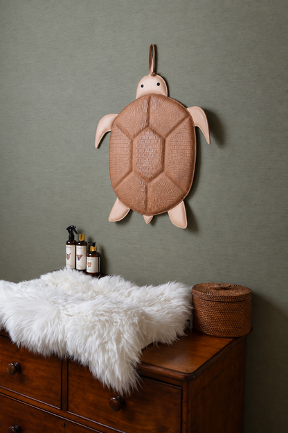 Gomi Ornament Medium | Turtle | Camel Croco Stamped Leather