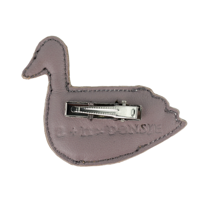 Posh Mallard Clip | Dark Lavender Sheep Leather