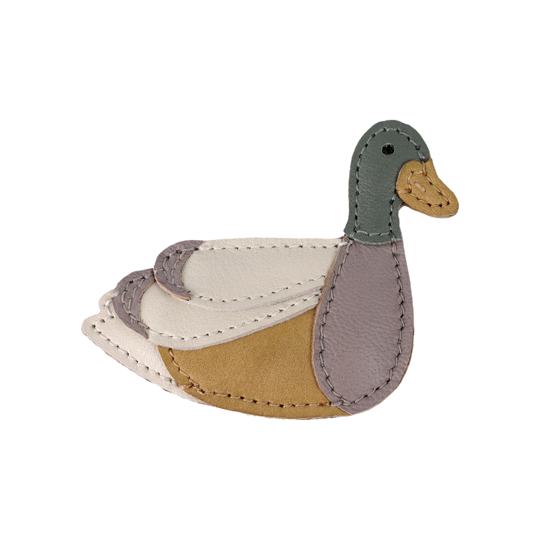 Posh Mallard Clip | Dark Lavender Sheep Leather