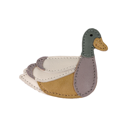 Posh Mallard Clip | Dark Lavender Sheep Leather