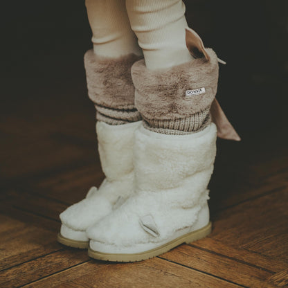 Gina Leg Warmers | Taupe Teddy