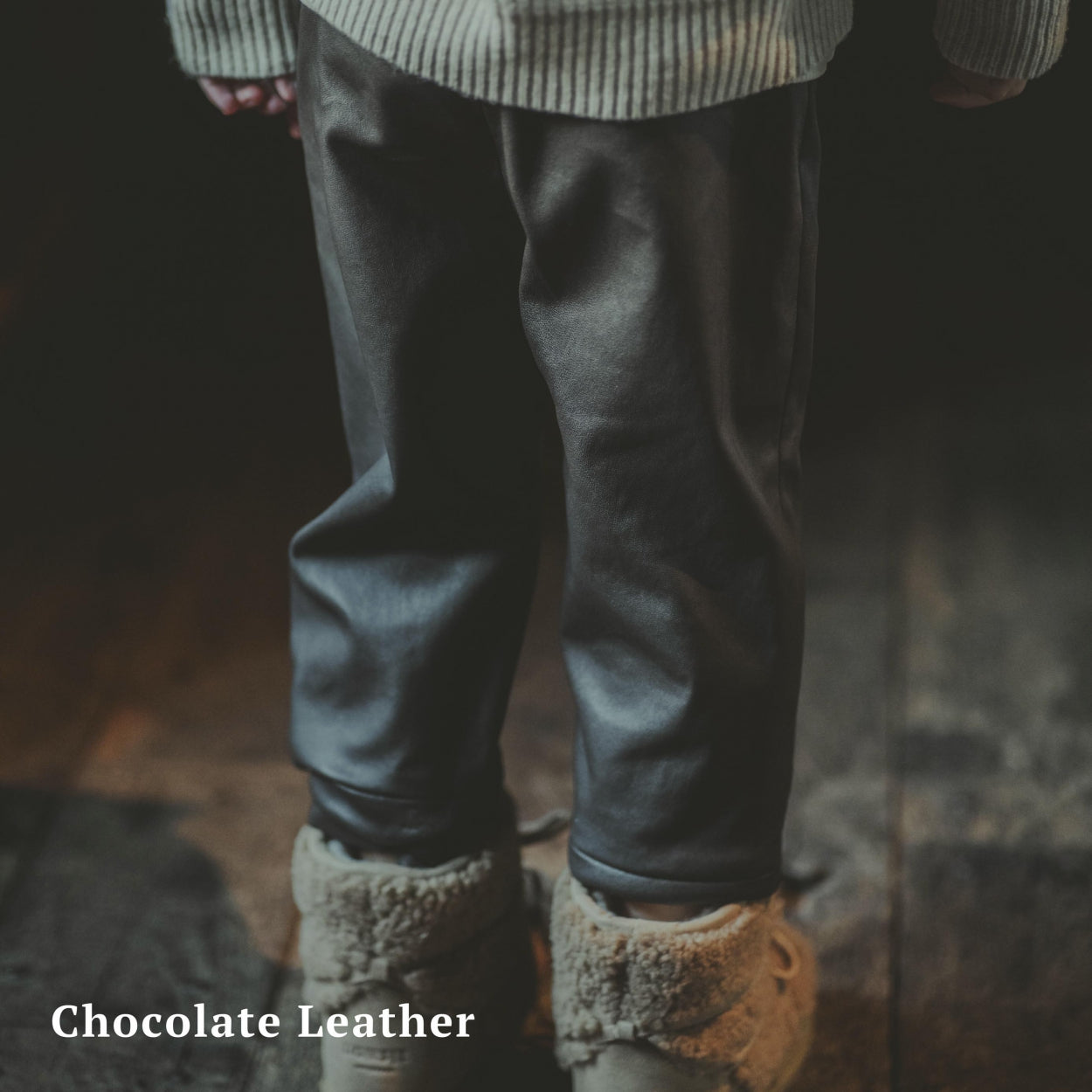 Bobbie Leather Trousers | Dark Taupe Leather