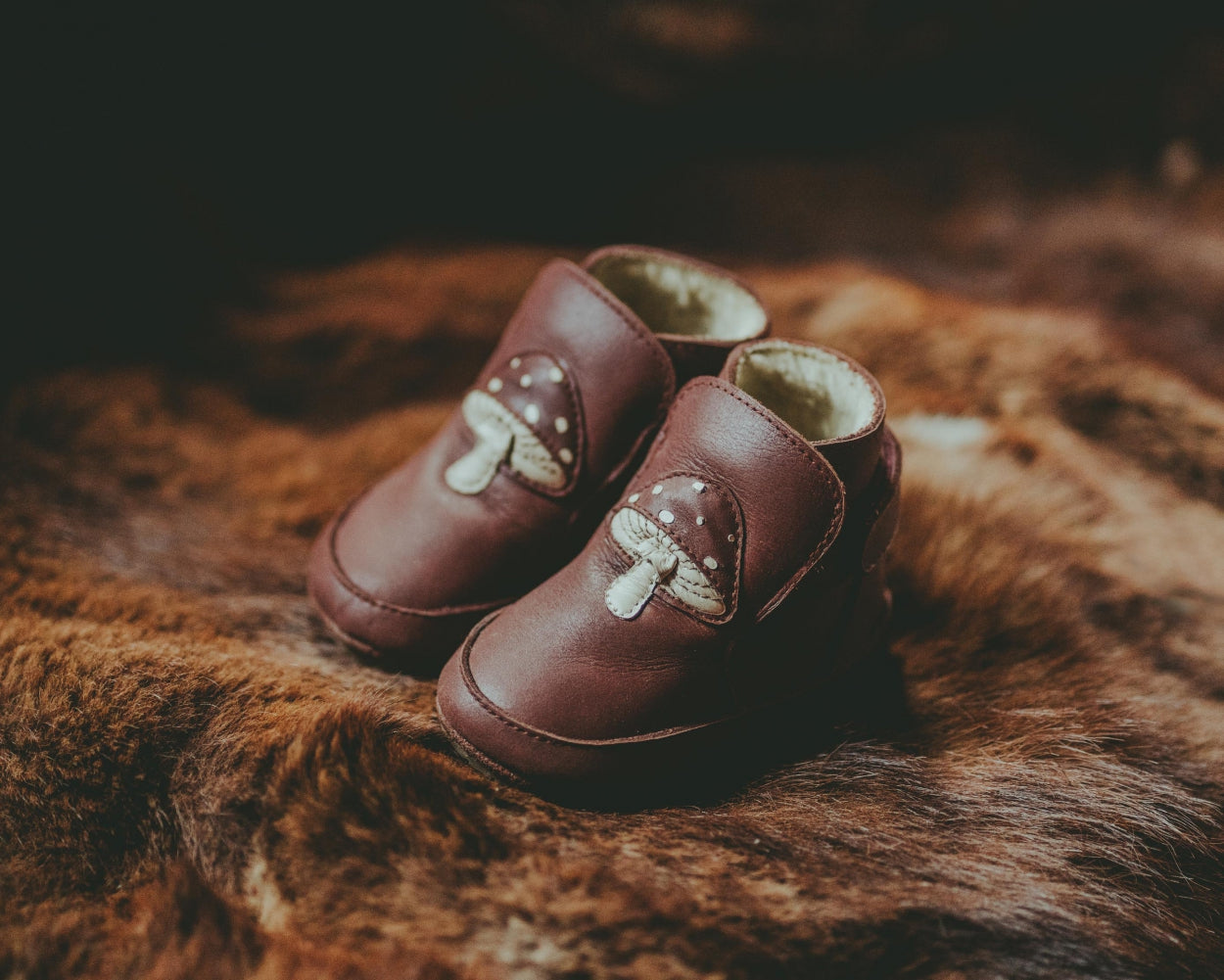 Donsje Mush Toadstool Burgundy Classic Leather 0 6 M Baby Footwear