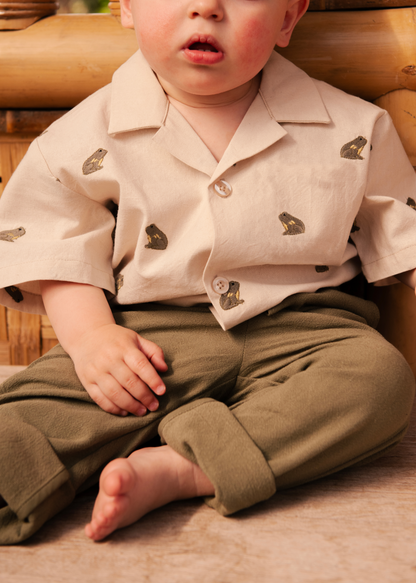 Deccie Shirt | Frogs | Warm White