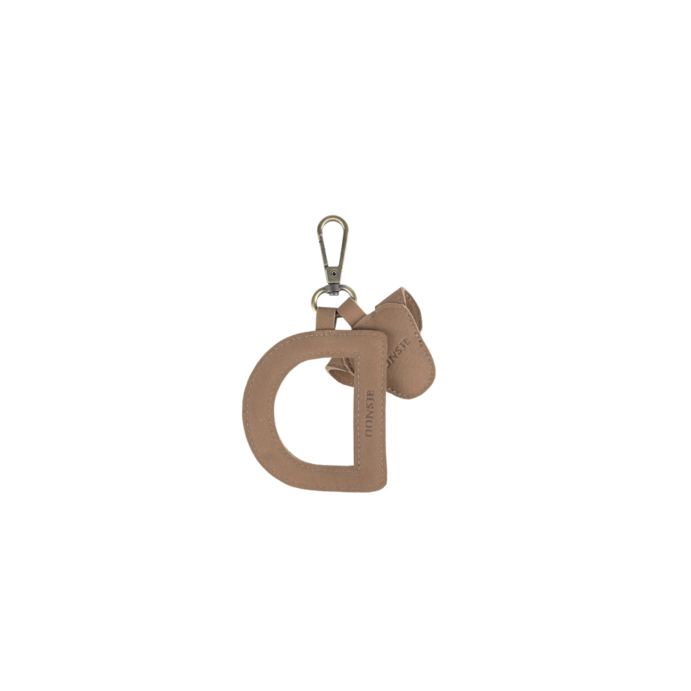 Alphabet Keychain Large | D | Truffle Nubuck