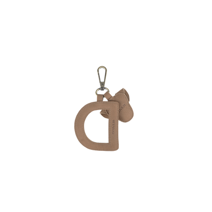 Alphabet Keychain Large | D | Truffle Nubuck