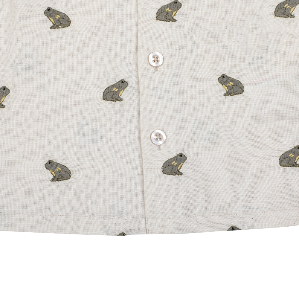 Deccie Shirt | Frogs | Warm White