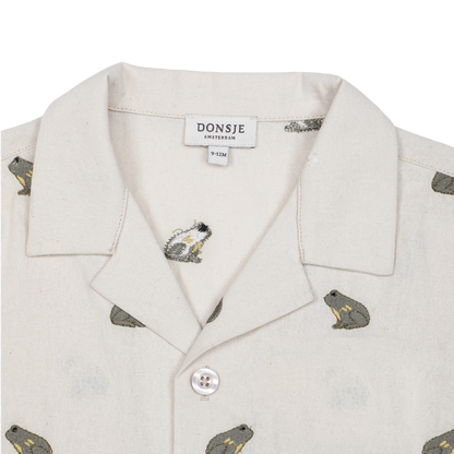 Deccie Shirt | Frogs | Warm White