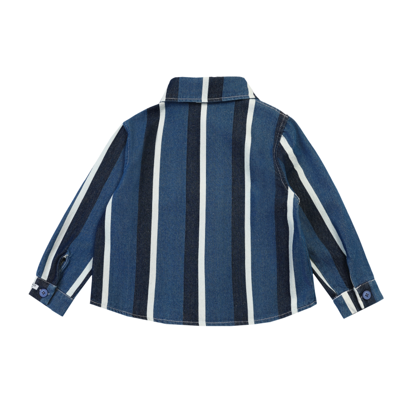 Ditmer Overshirt | Vintage Blue - White Striped