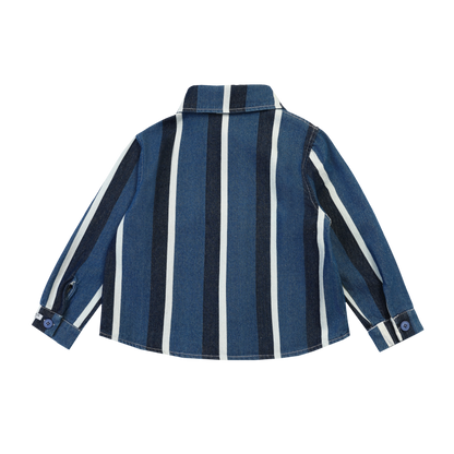 Ditmer Overshirt | Vintage Blue - White Striped