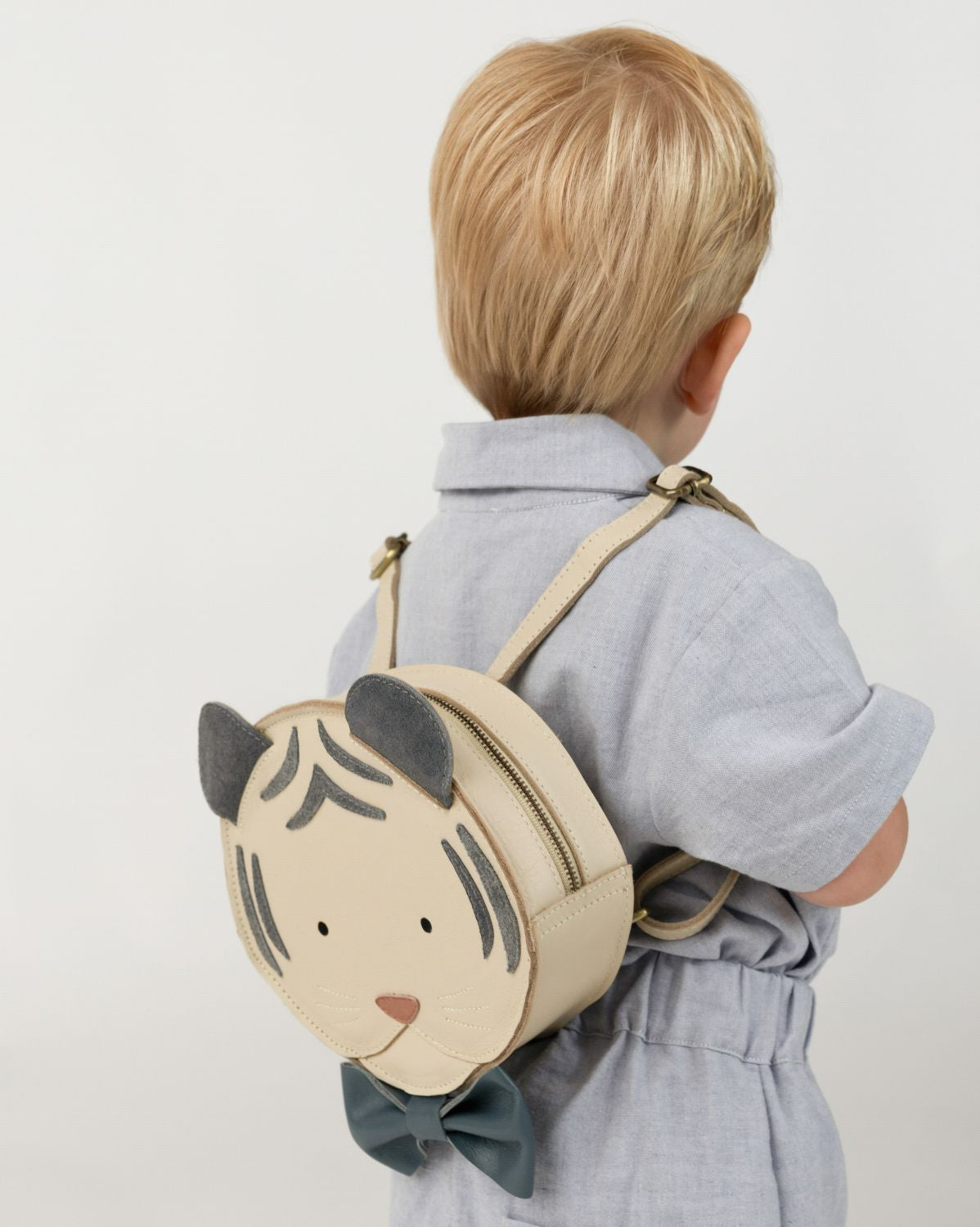 Tendo Backpack | Festive White Tiger | Cream Leather