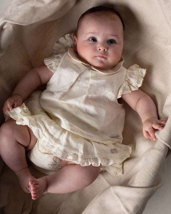 Vaibi Linen Bloomers | Off White