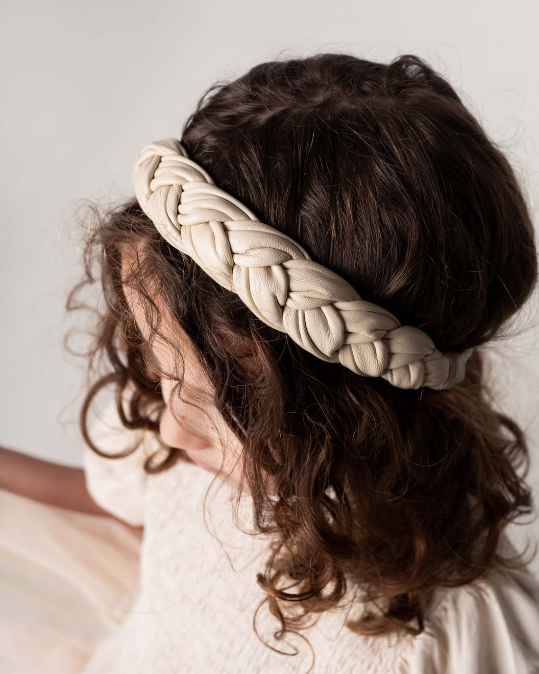 Senzay Headband | Cream Sheep Leather