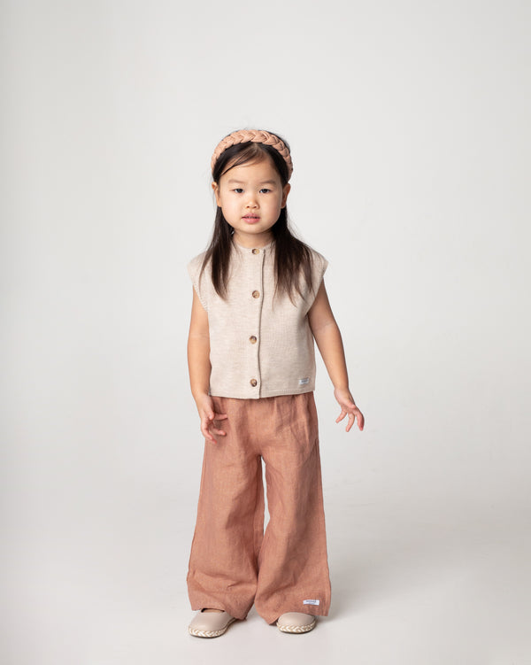 Laire Vest | Lavender Brown Melange