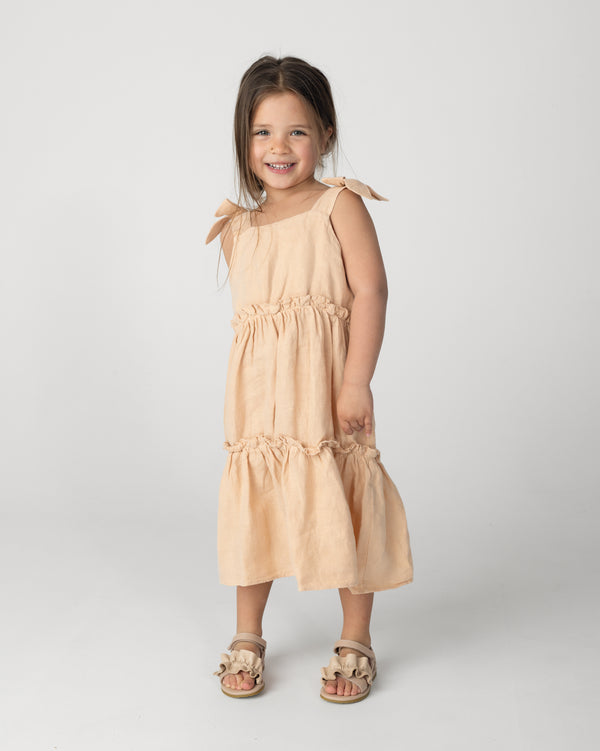 Janne Linen Dress | Light Coral