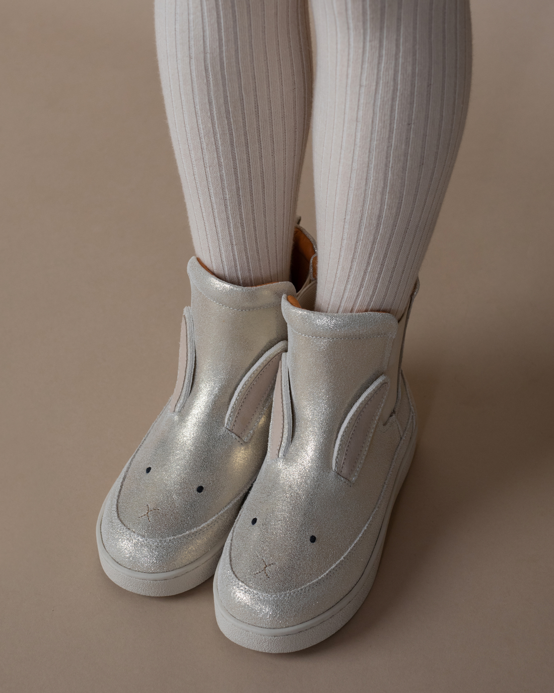 Theera Boots | Bunny | Silver Metallic Leather