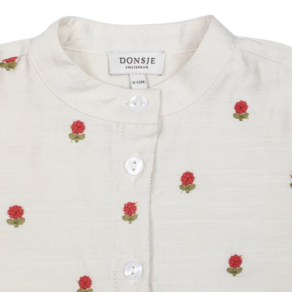 Eliora Blouse | Red Roses | Soft Sand
