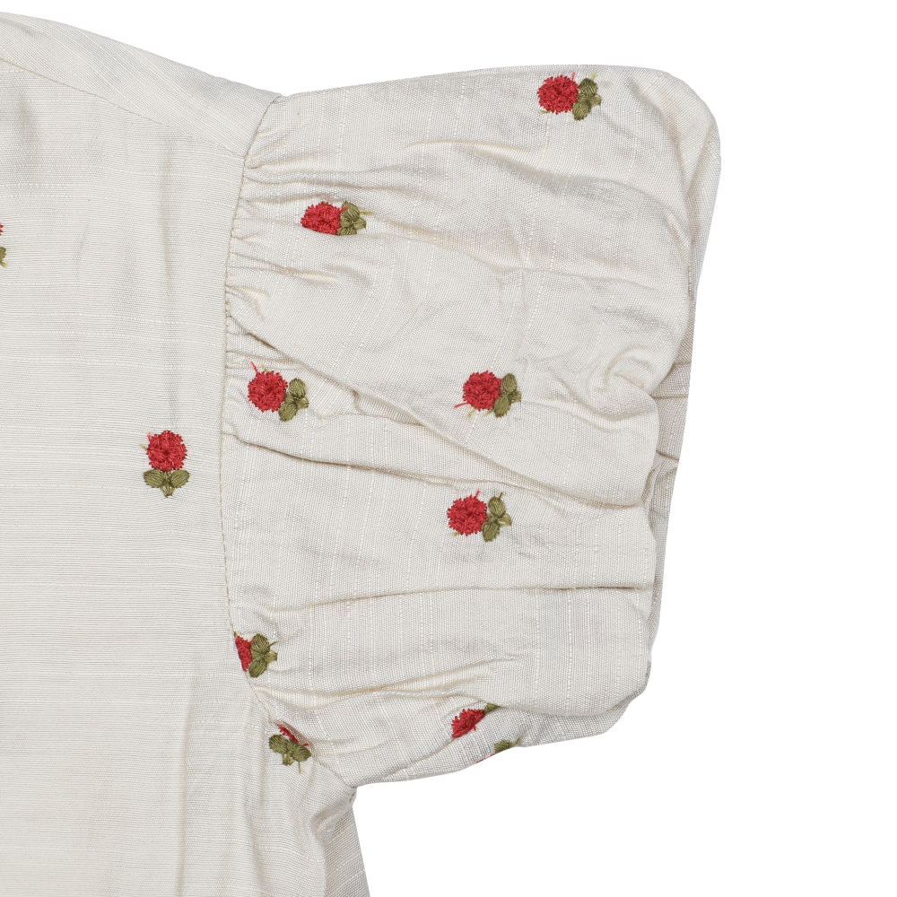 Eliora Blouse | Red Roses | Soft Sand