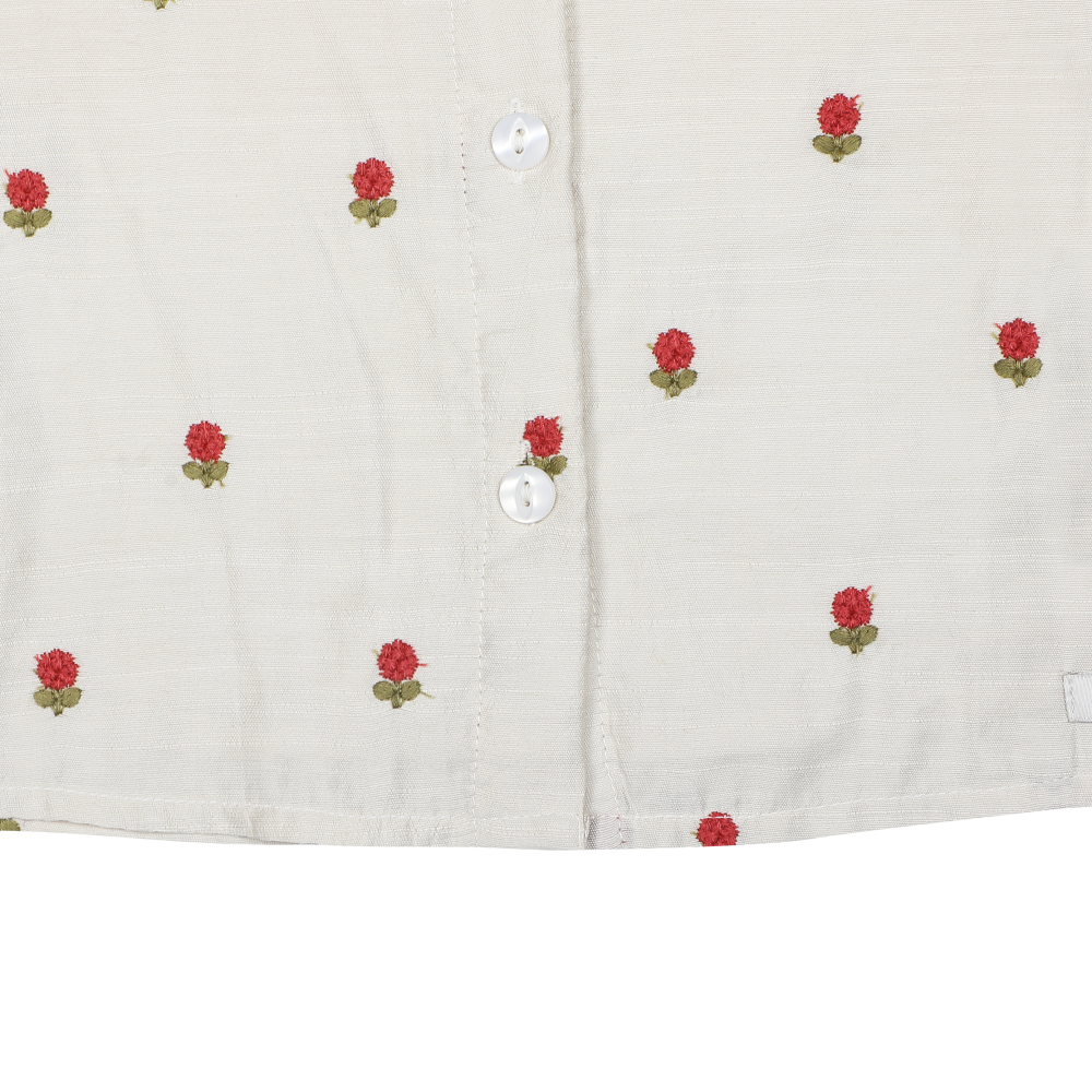 Eliora Blouse | Red Roses | Soft Sand