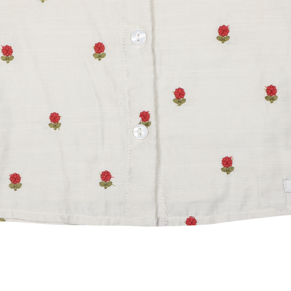 Eliora Blouse | Red Roses | Soft Sand