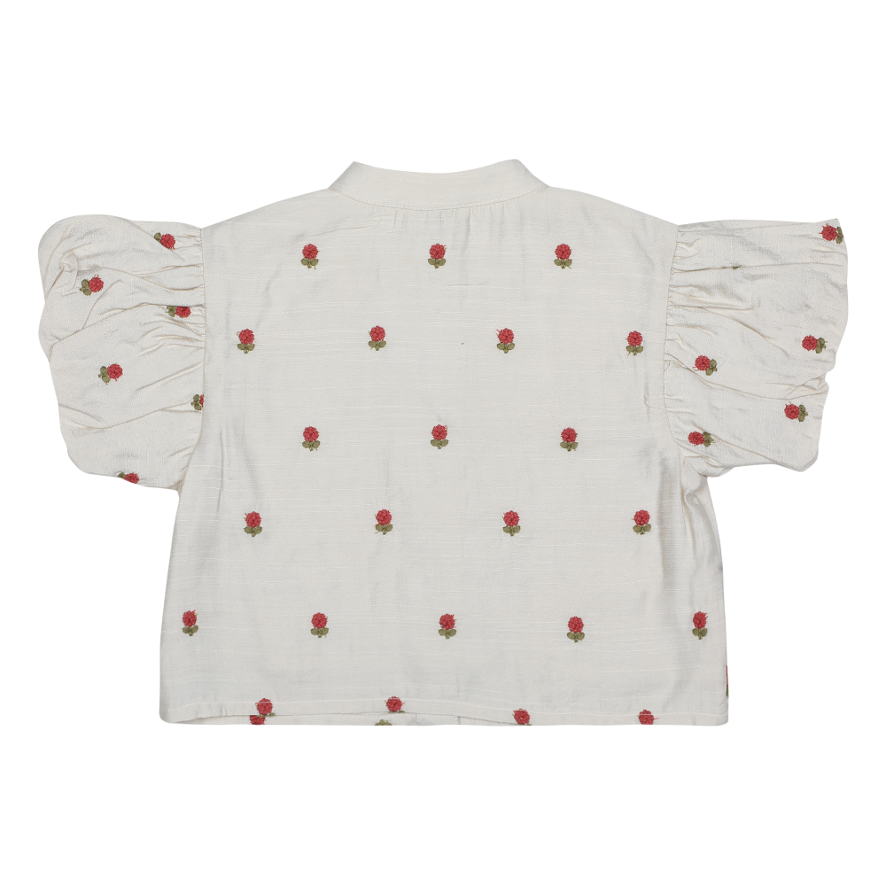 Eliora Blouse | Red Roses | Soft Sand