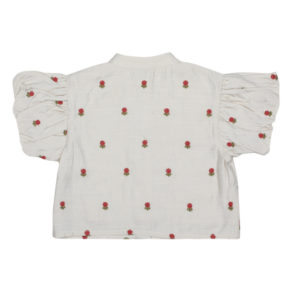 Eliora Blouse | Red Roses | Soft Sand