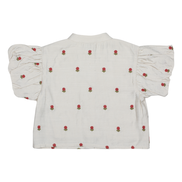 Eliora Blouse | Red Roses | Soft Sand