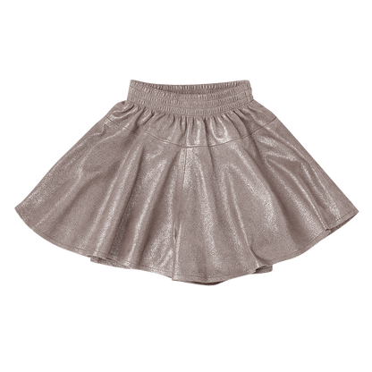 Giese Leather Shorts | Iron Grey Metallic