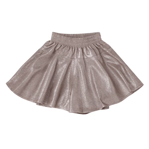Giese Leather Shorts | Iron Grey Metallic