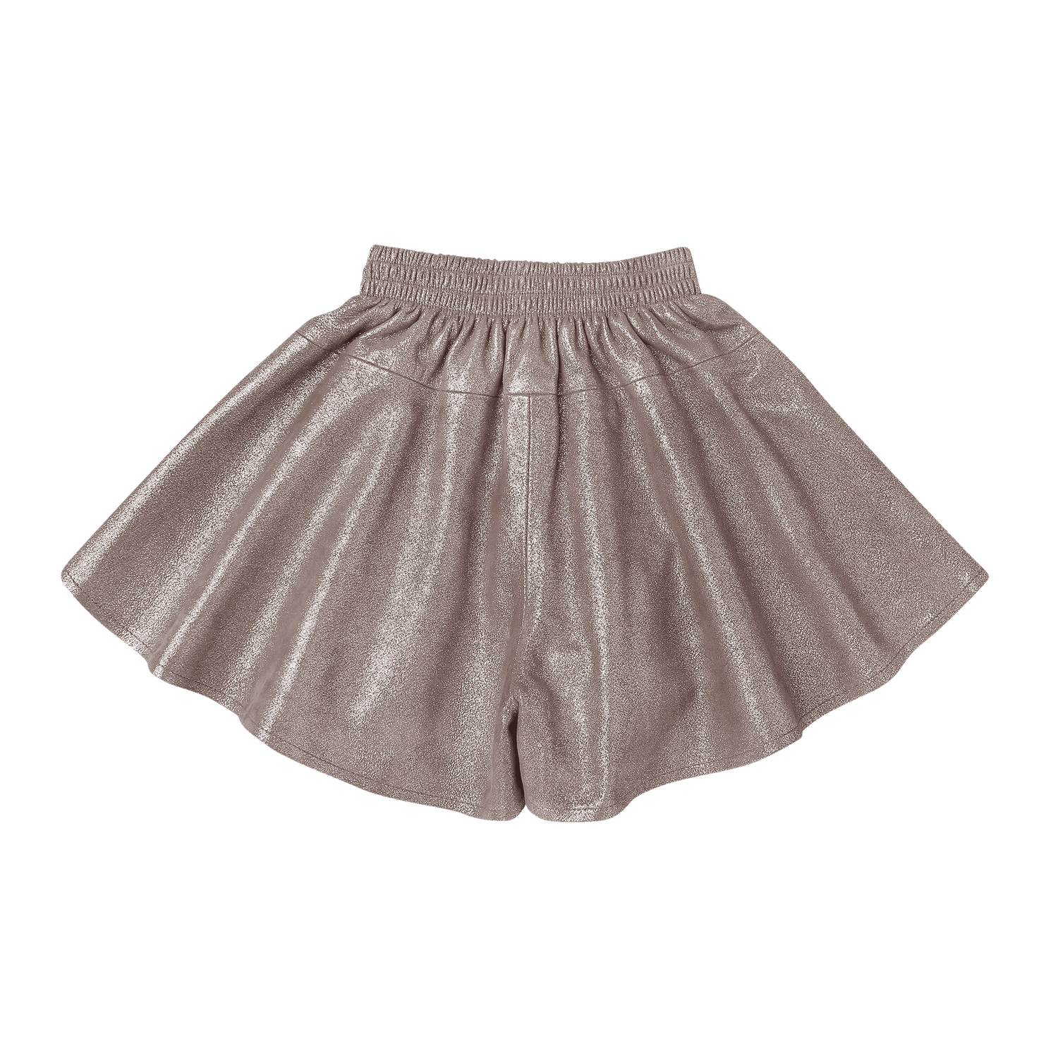 Giese Leather Shorts | Iron Grey Metallic