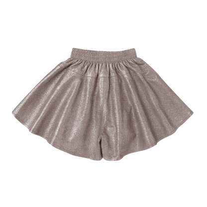 Giese Leather Shorts | Iron Grey Metallic