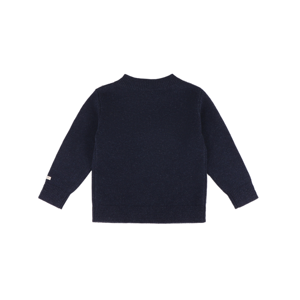Denn Merino Wool Sweater | Koala | Blue Marine Melange