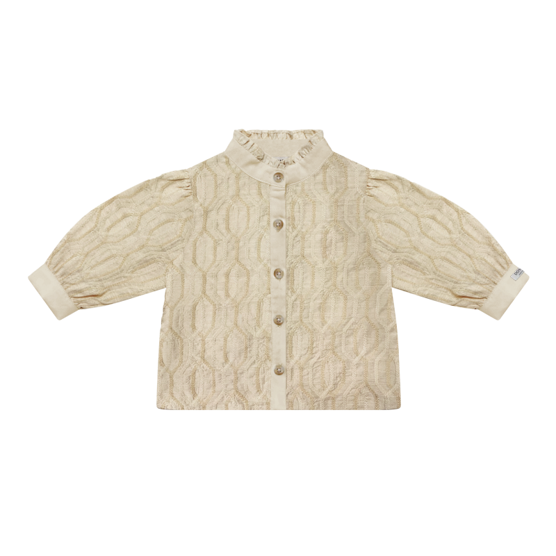 Fini Blouse | Soft Taupe - Rose Chain