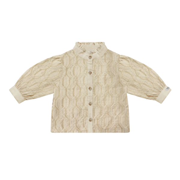 Fini Blouse | Soft Taupe - Rose Chain