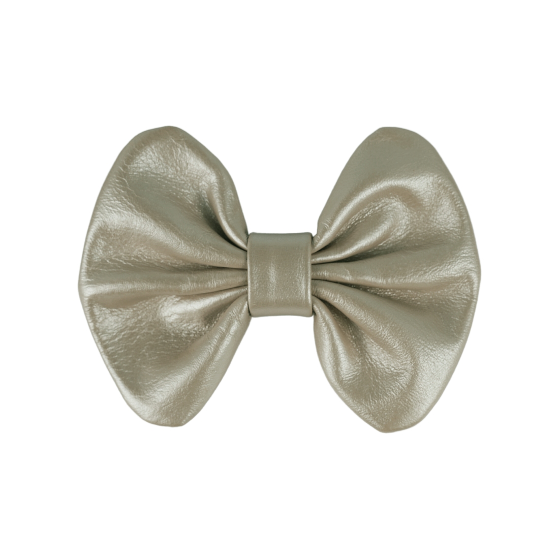 Floor Exclusive Hairclip | Champagne Metallic Leather