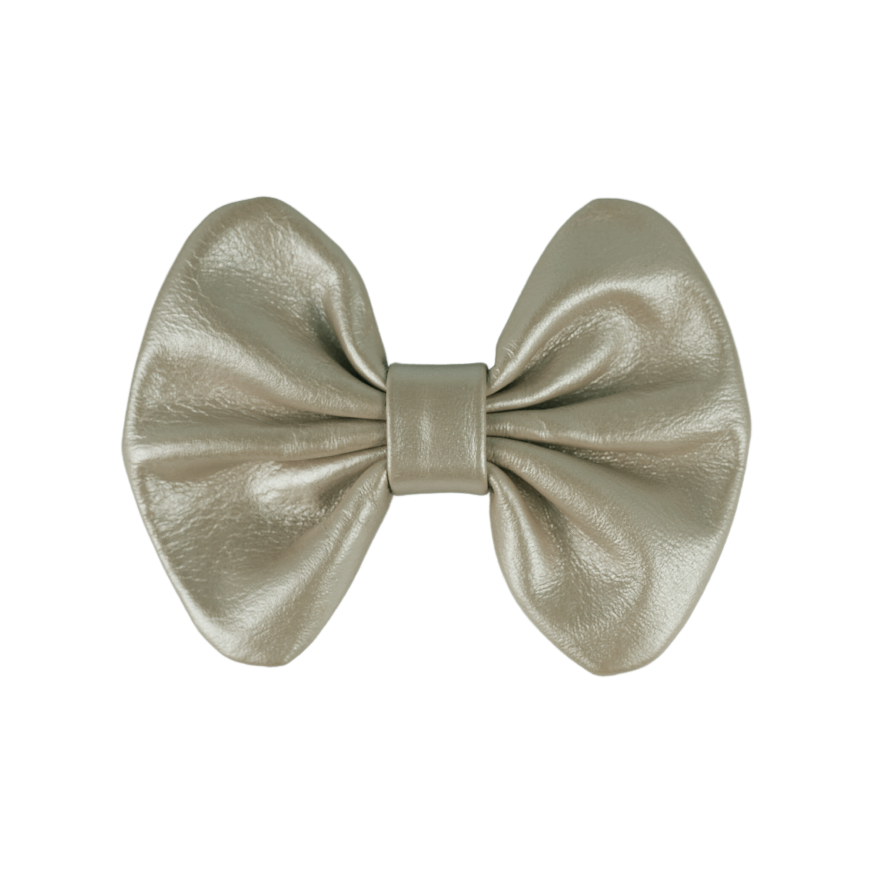 Floor Exclusive Hairclip | Champagne Metallic Leather